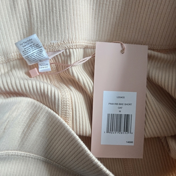 New Eberjey Rib Stretch Pima Cotton Oat Bike Shorts Medium NWT - Picture 9 of 9